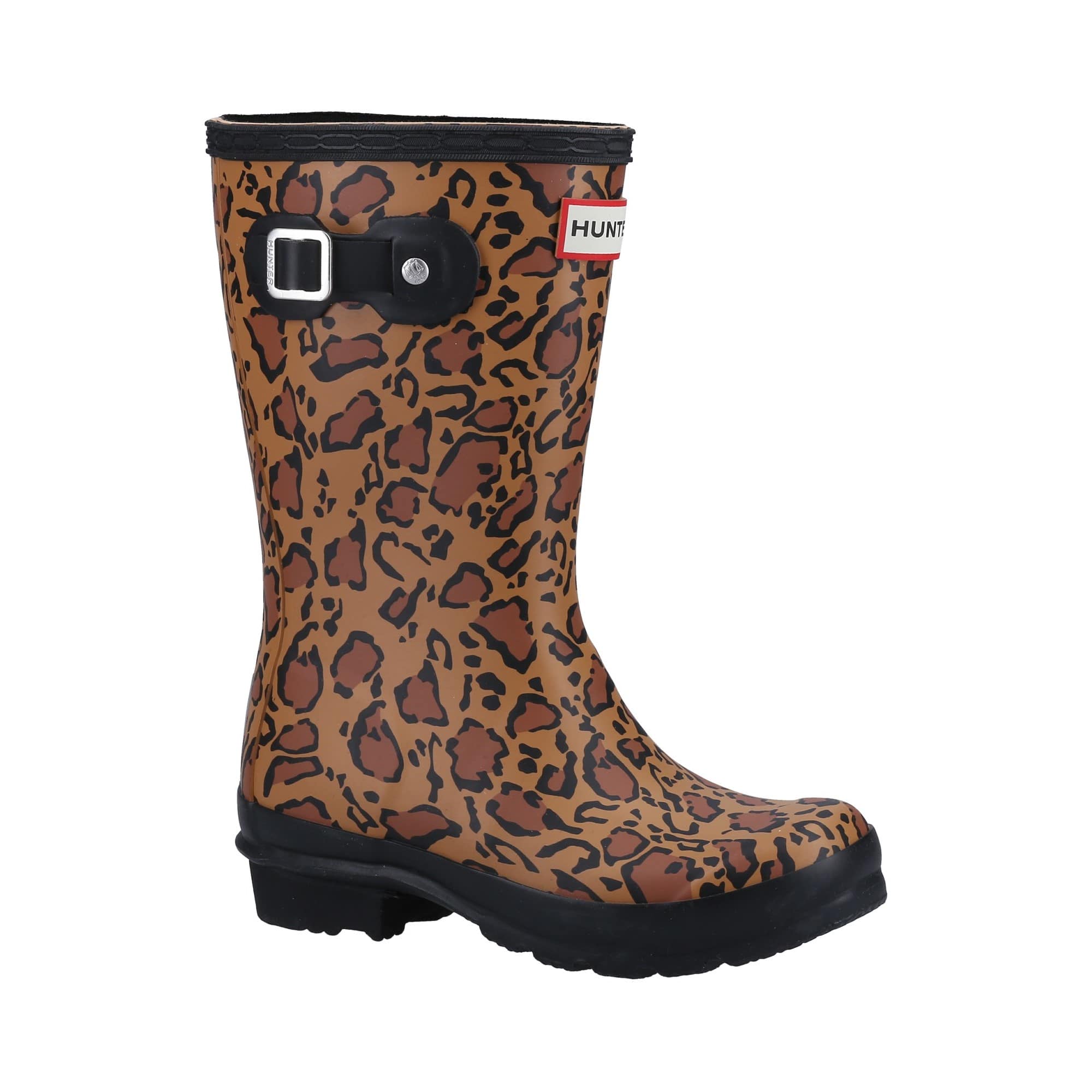 Hunter Original Short Leopard Print Women's Wellington Boots