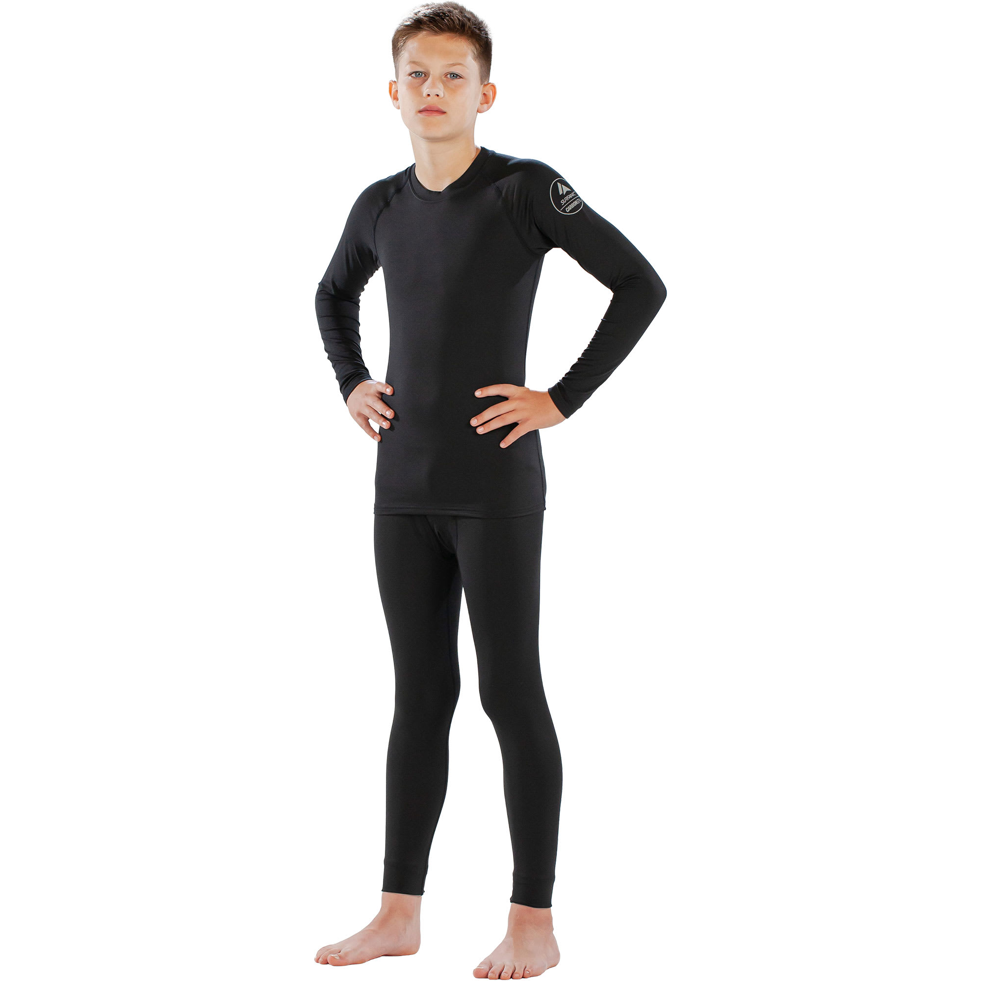 Surfanic Bodyfit Boys Crew Neck Kids'; Crew Neck Long Sleeve Base Layer 