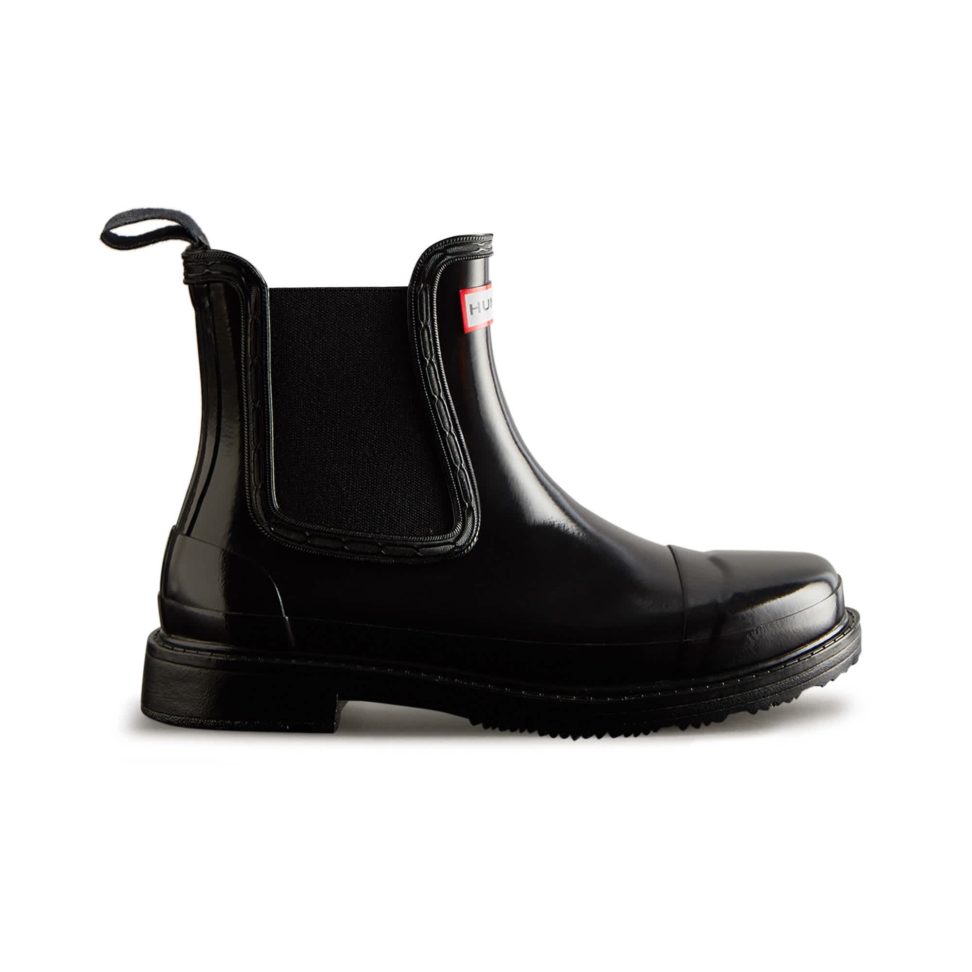 Hunter Commando Gloss Chelsea Boots