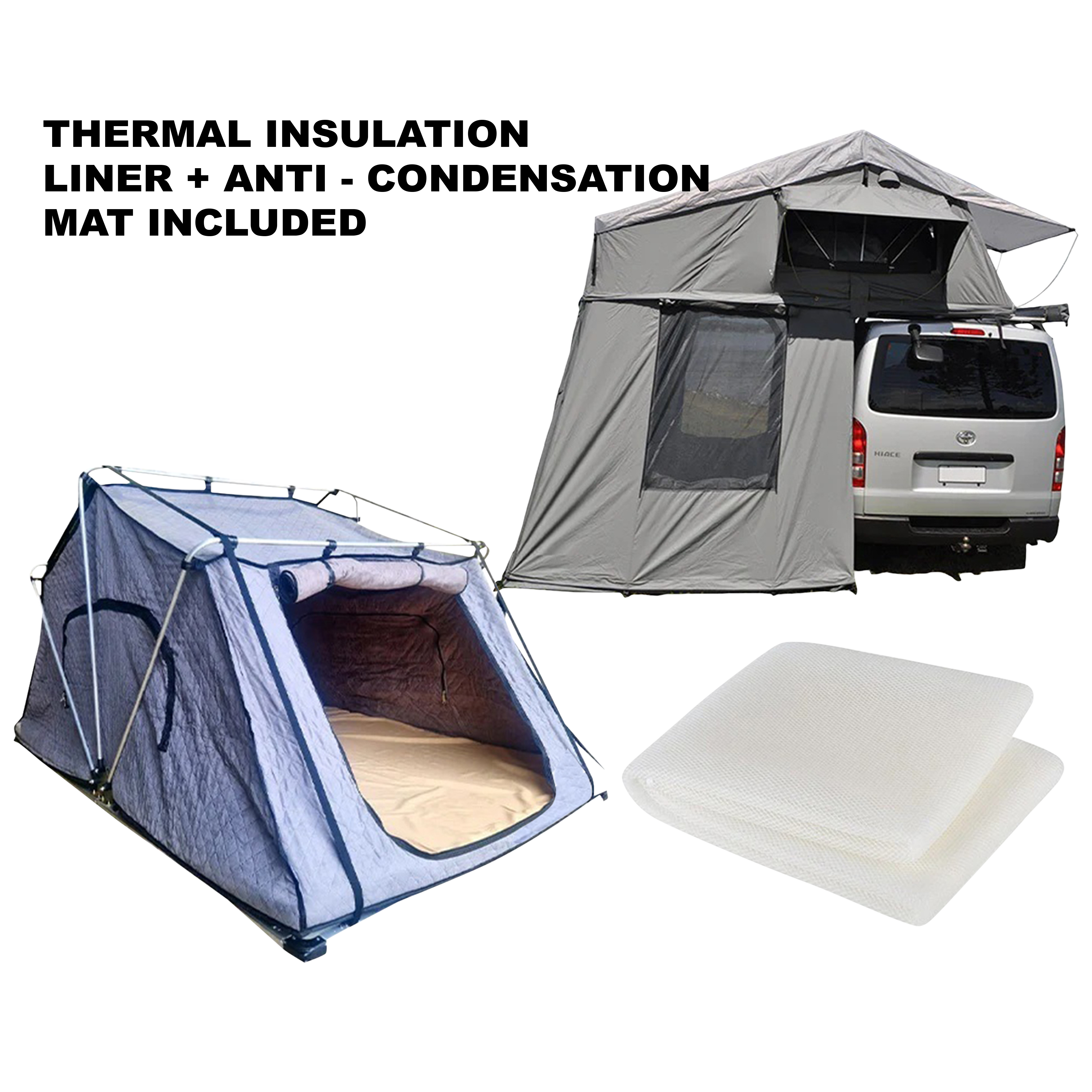Extended Ventura Deluxe 1.4 Roof Top Tent + Annex + Thermal Liner + Anti Condensation Mattress