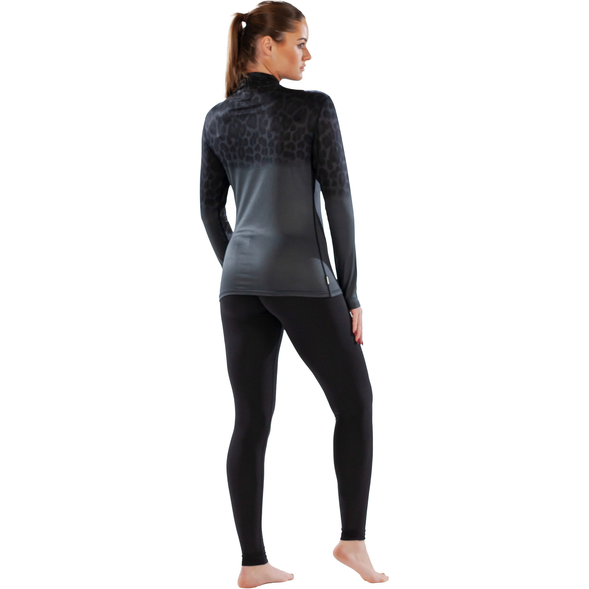 Surfanic Women's Cozy Jag Zip Neck Base Layer Top