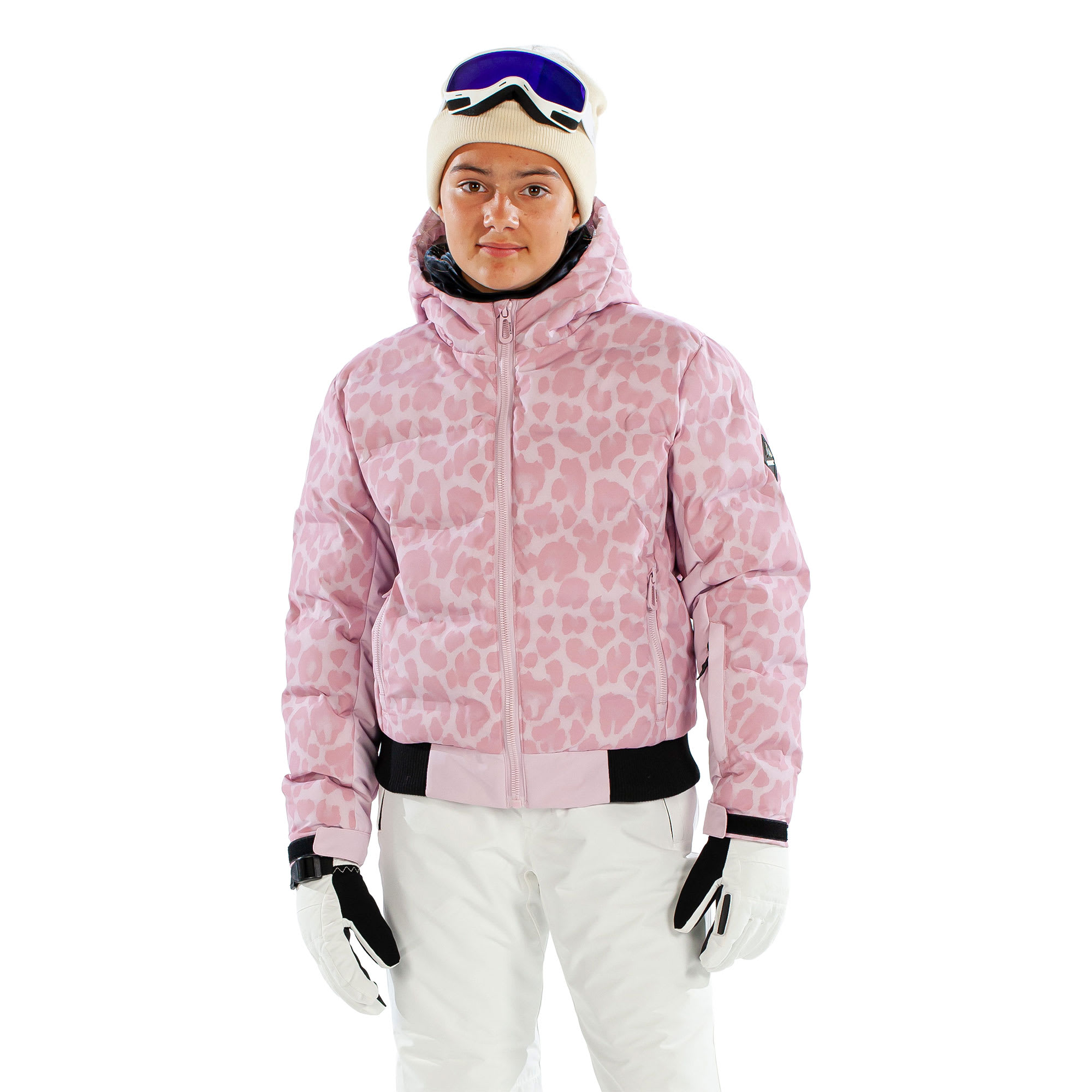 Surfanic Venice Leopard Girls Ski and Snowboarding Jacket