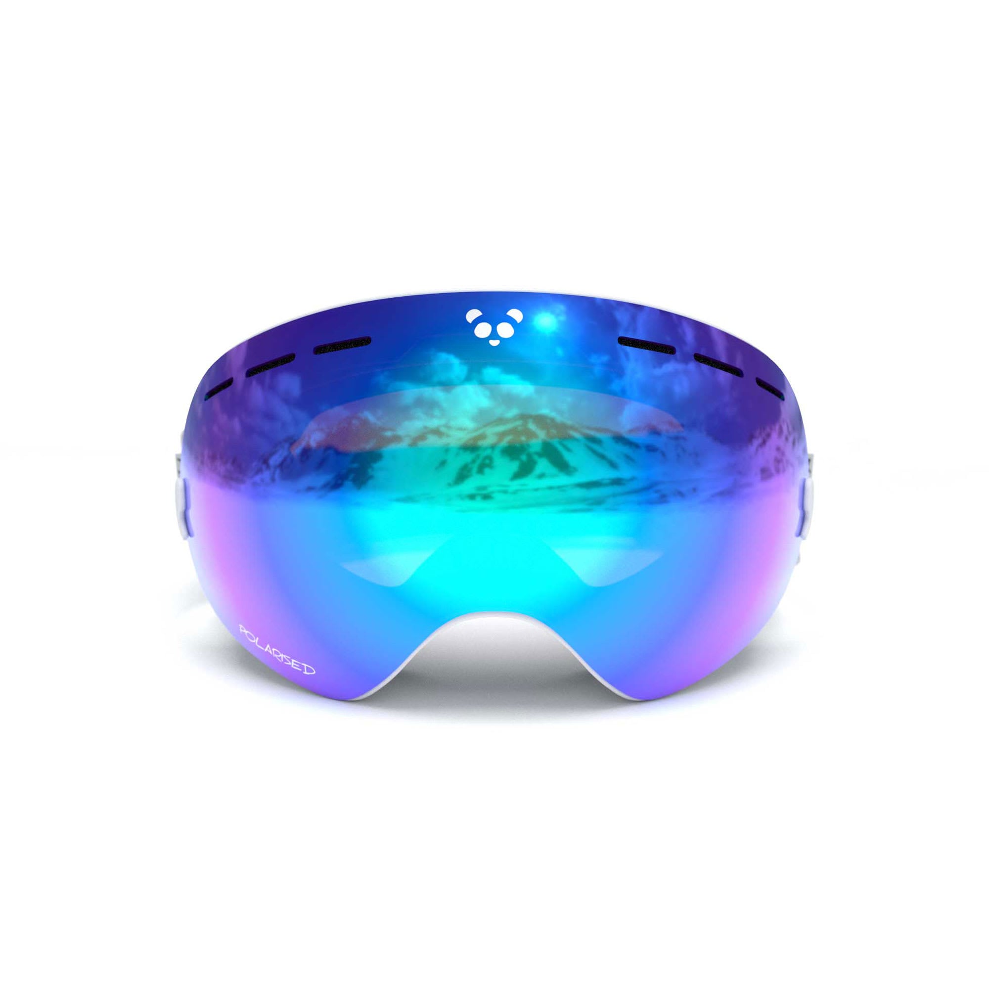 Diablo - White Polarised Ski Goggle + FREE low light lens