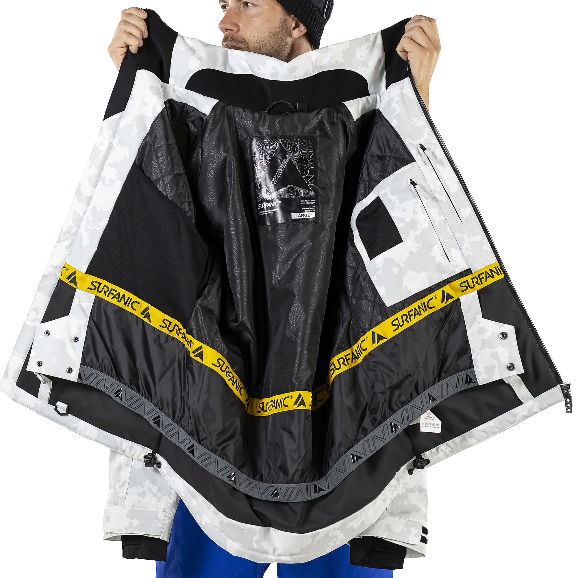 Surfanic Orion 2.0 Map Mens Ski and Snowboard Jacket