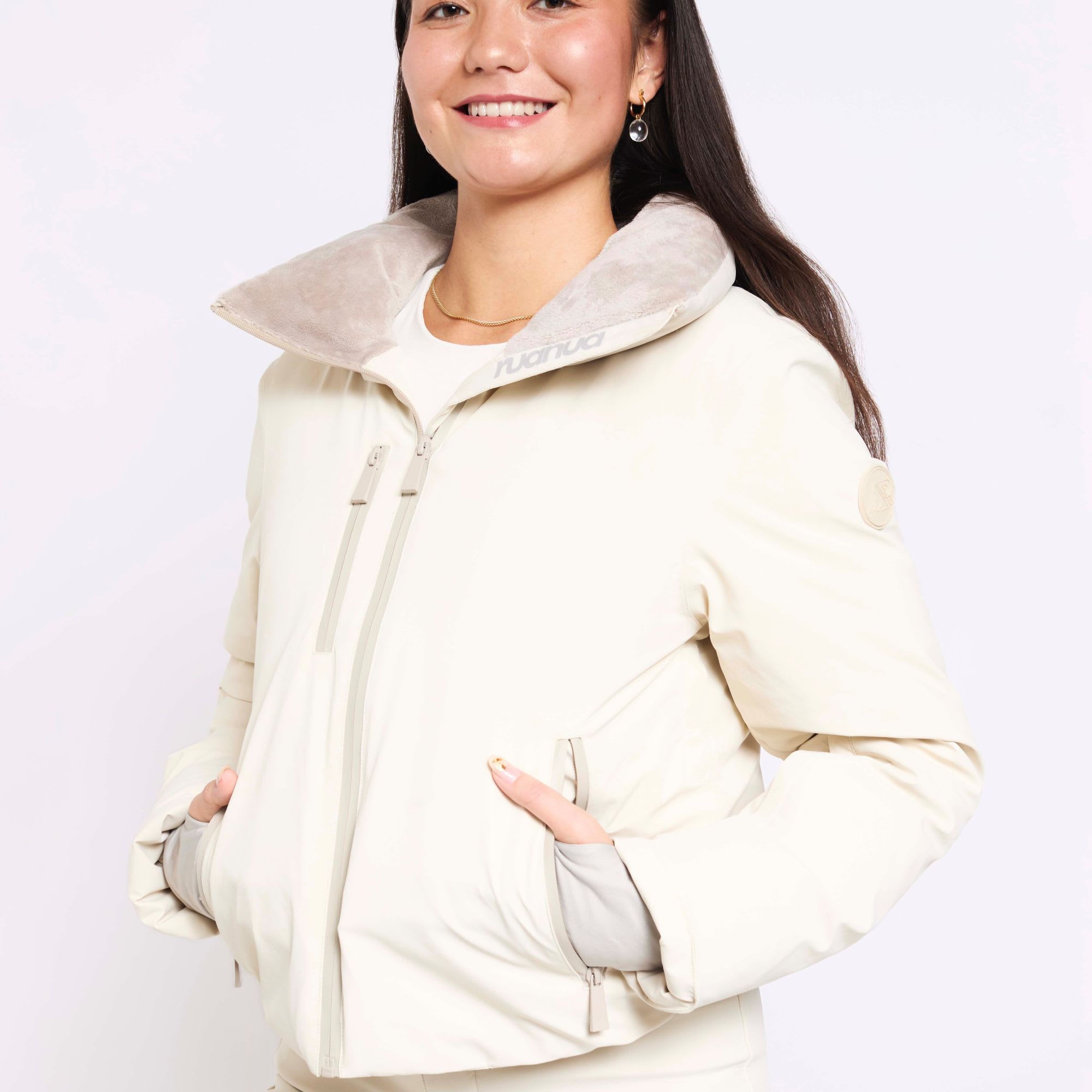 Ruanua Women's Padded Down Ski Jacket