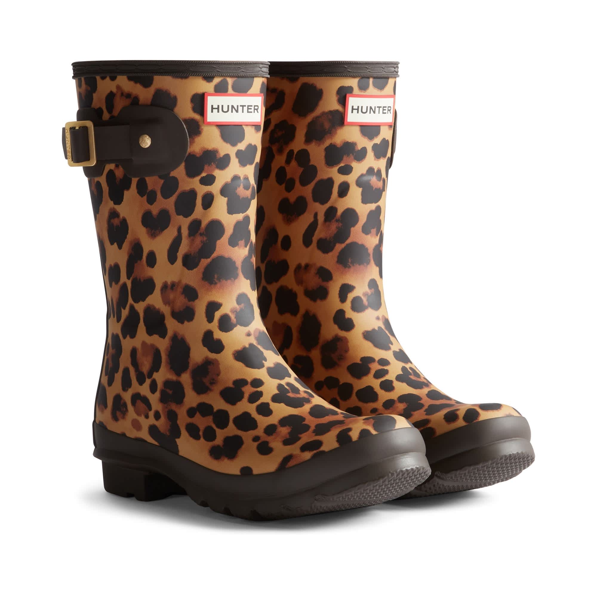 Hunter Original Short Leopard Boot