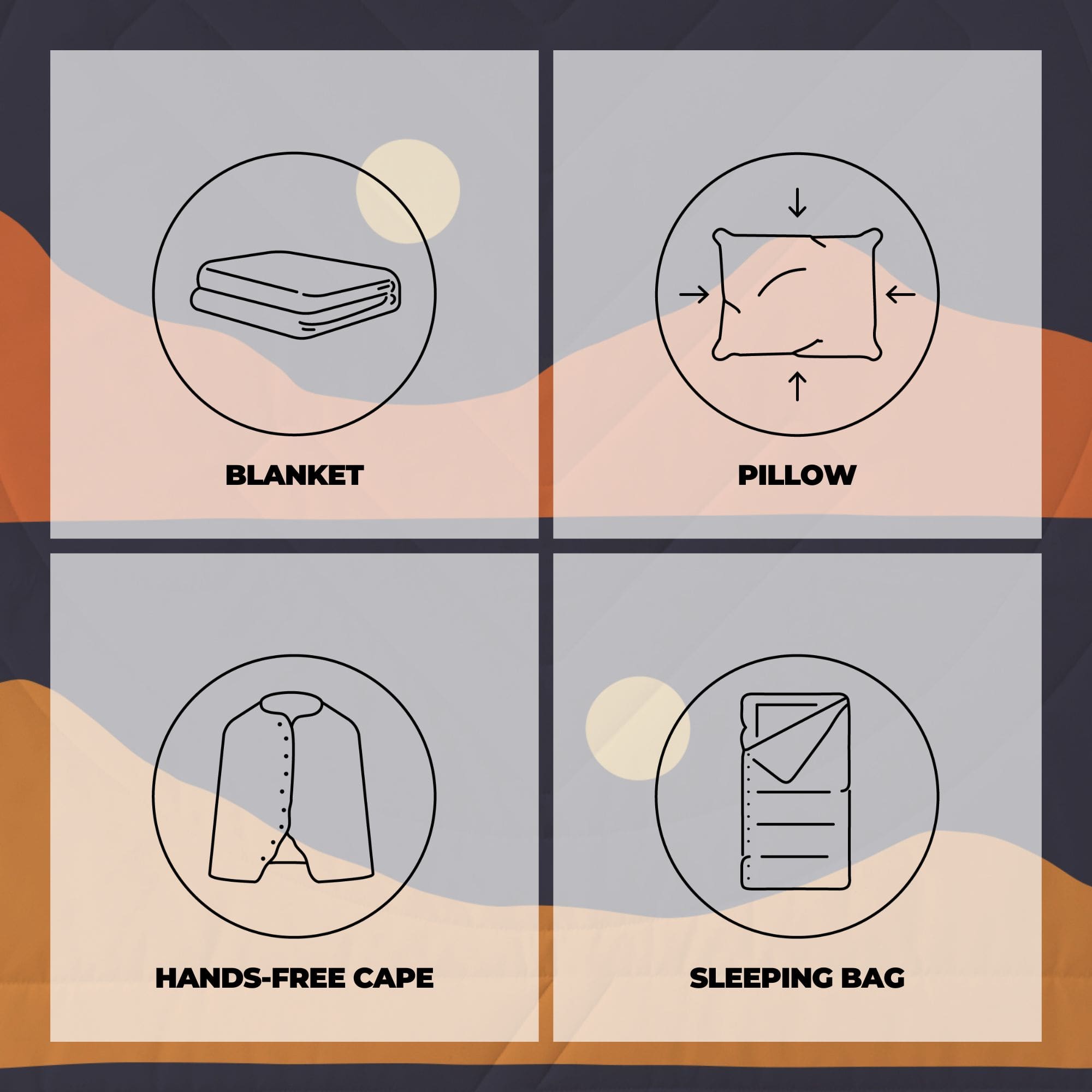 VOITED Ripstop blanket 4-in-1