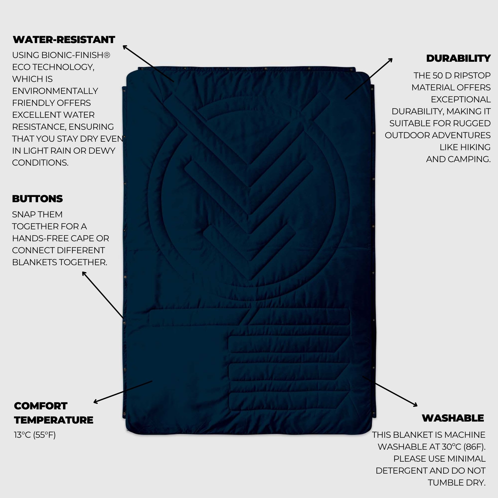VOITED Ripstop blanket 4-in-1