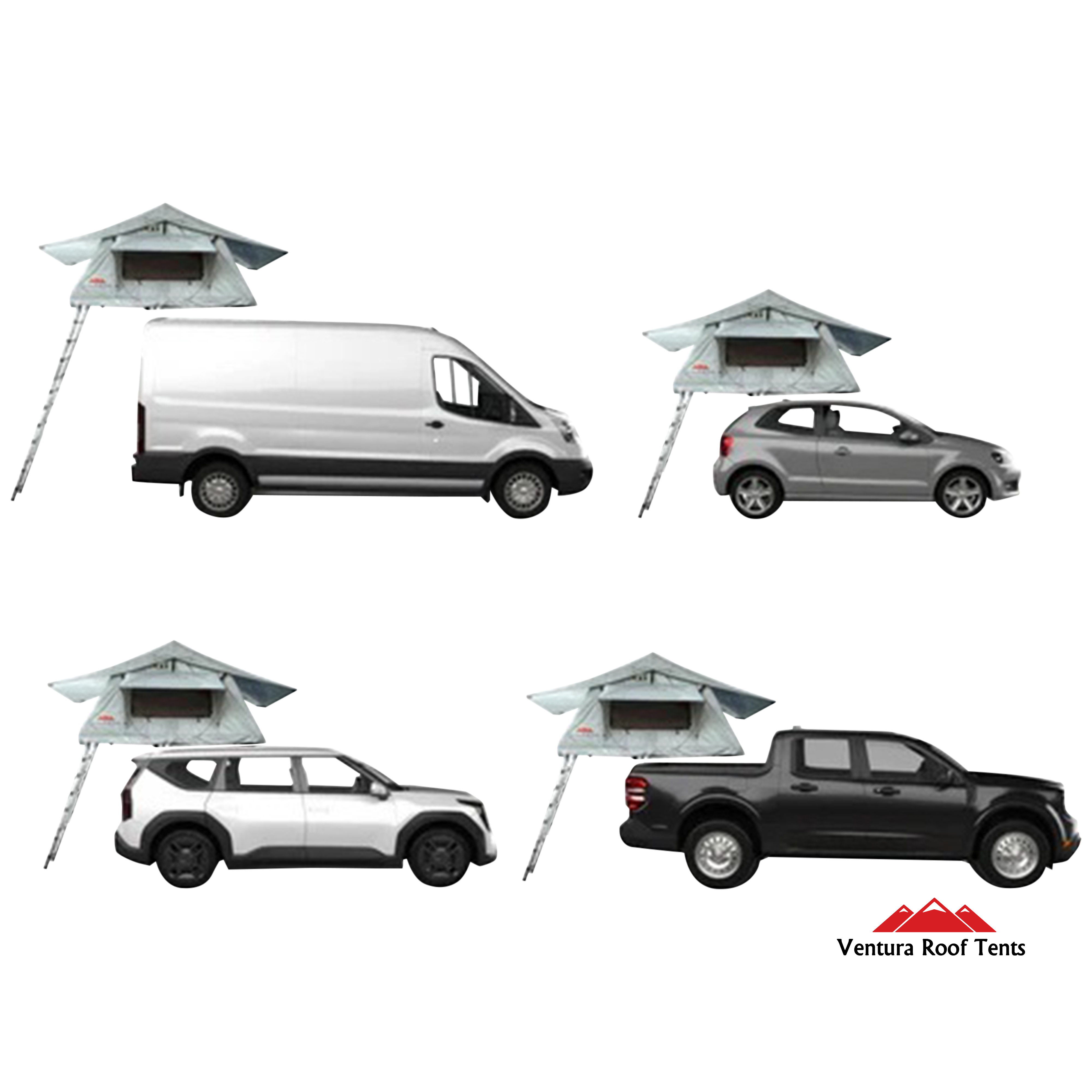 Ventura Deluxe 1.4 Roof Top Tent + Roof Bars + LED Lighting