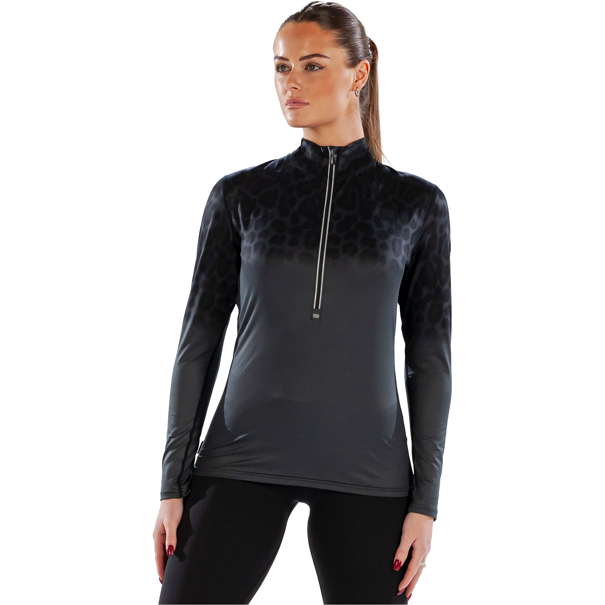 Surfanic Women's Cozy Jag Zip Neck Base Layer Top
