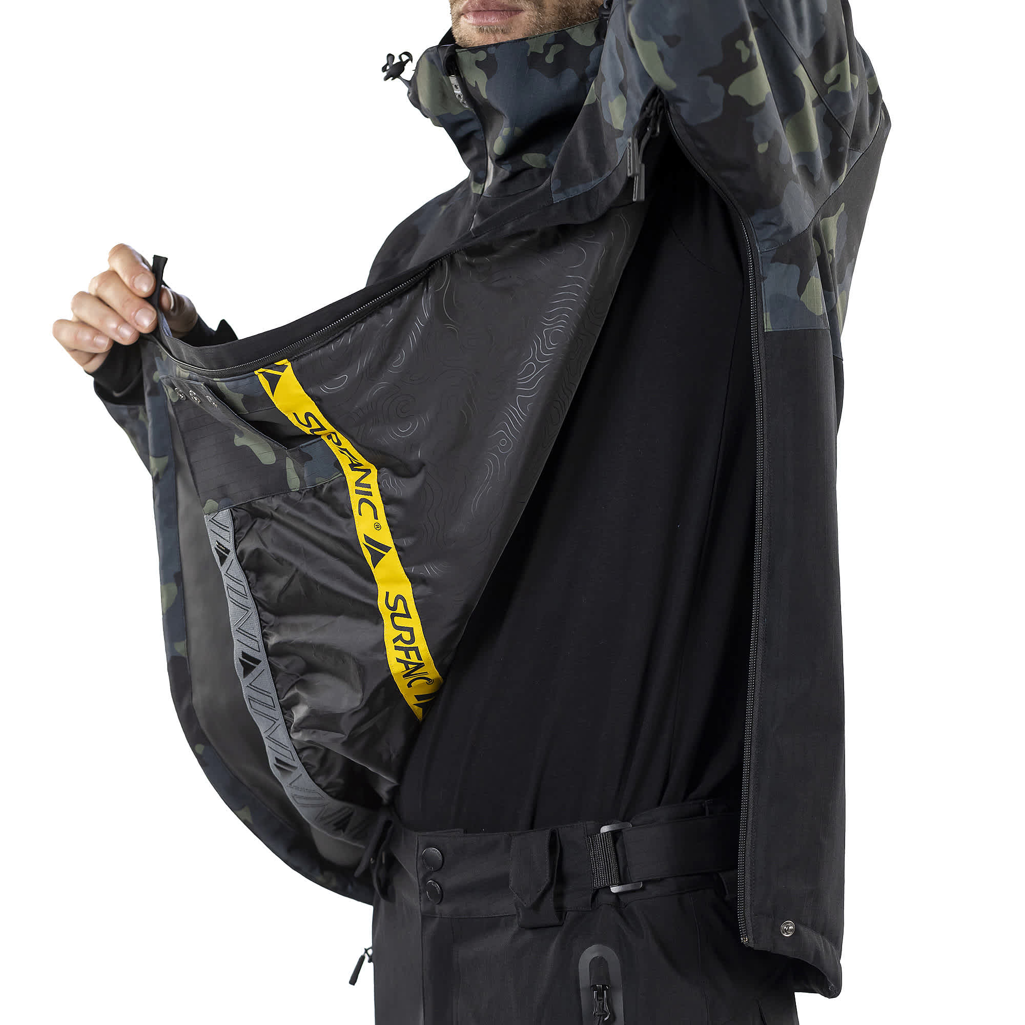 Surfanic Zero Camo Mens Ski and Snowboard Jacket