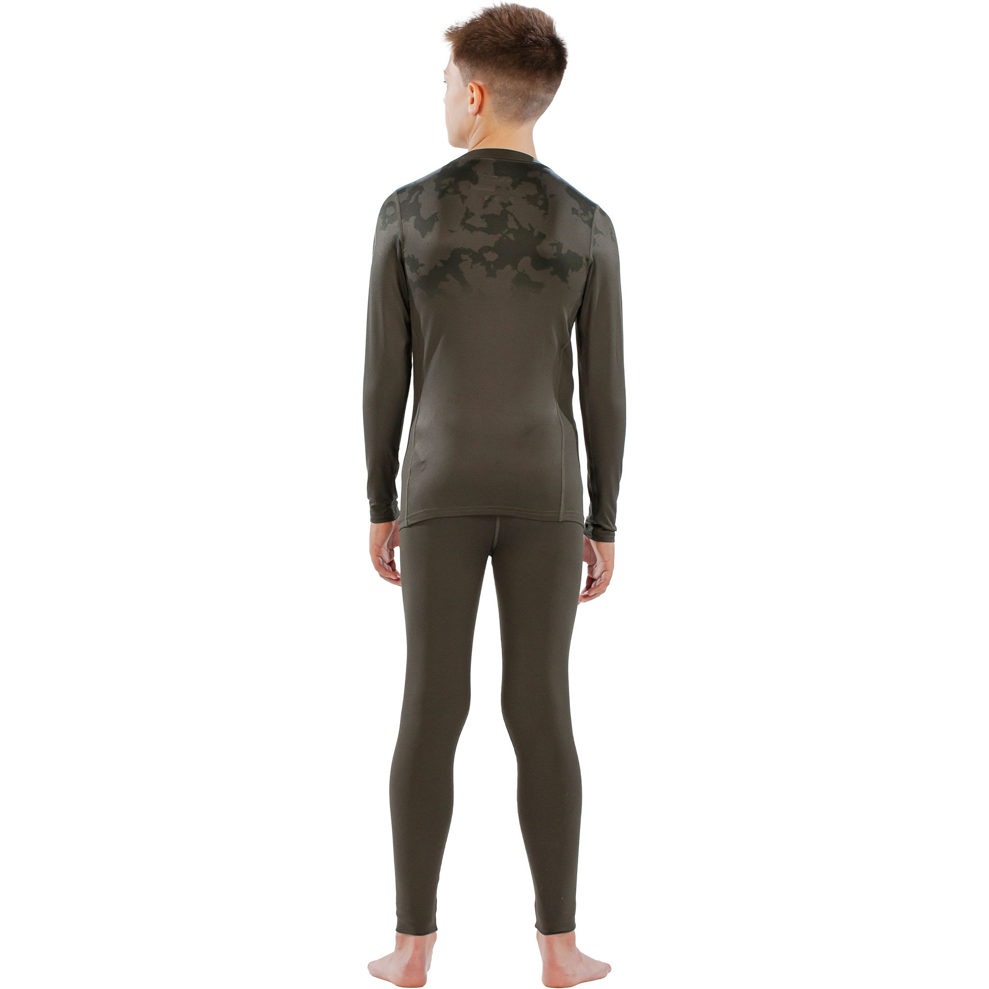 Surfanic Bodyfit Boys Broken Map Crew Neck Kids'; Crew Neck Long Sleeve Base Layer 