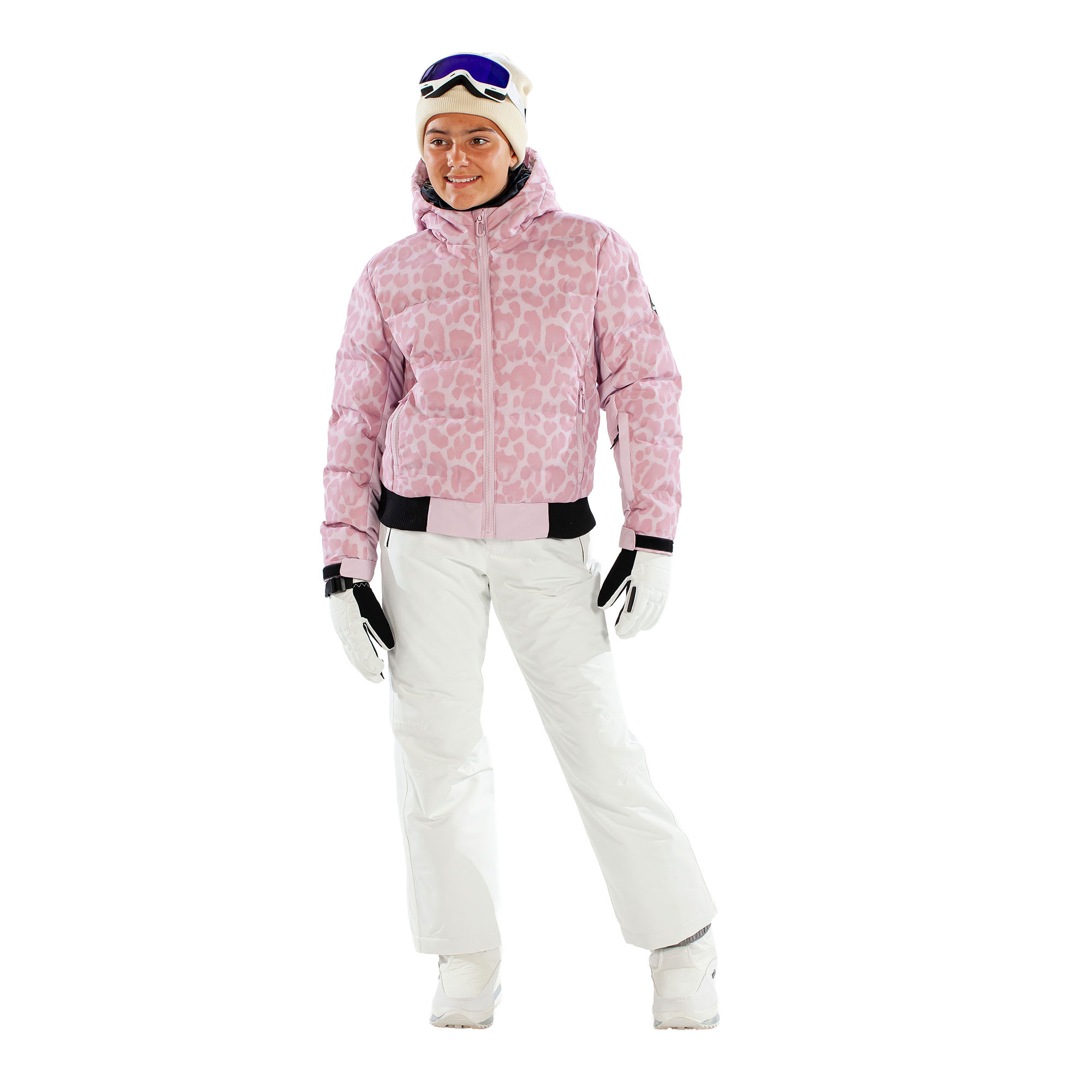 Surfanic Venice Leopard Girls Ski and Snowboarding Jacket