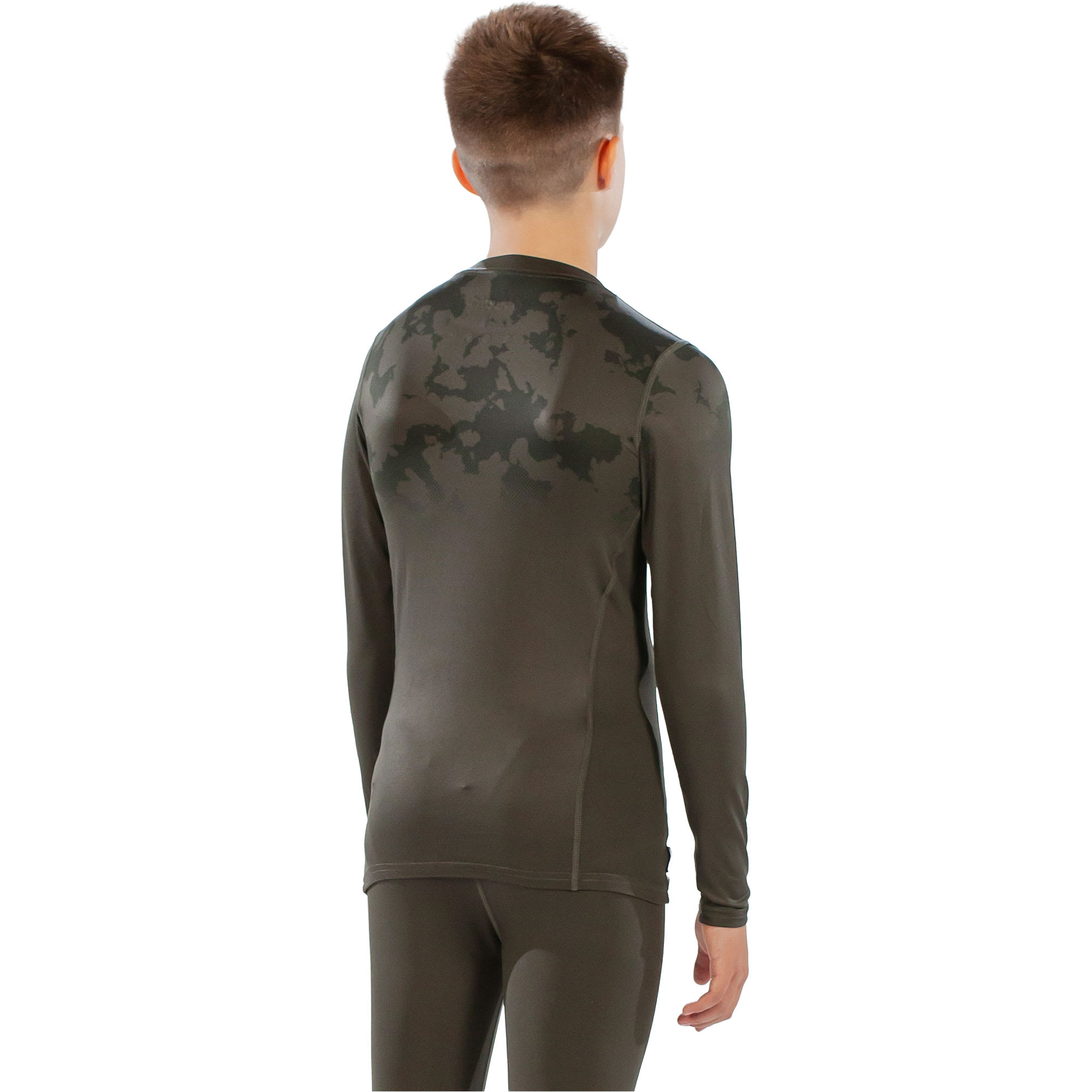 Surfanic Bodyfit Boys Broken Map Crew Neck Kids'; Crew Neck Long Sleeve Base Layer 