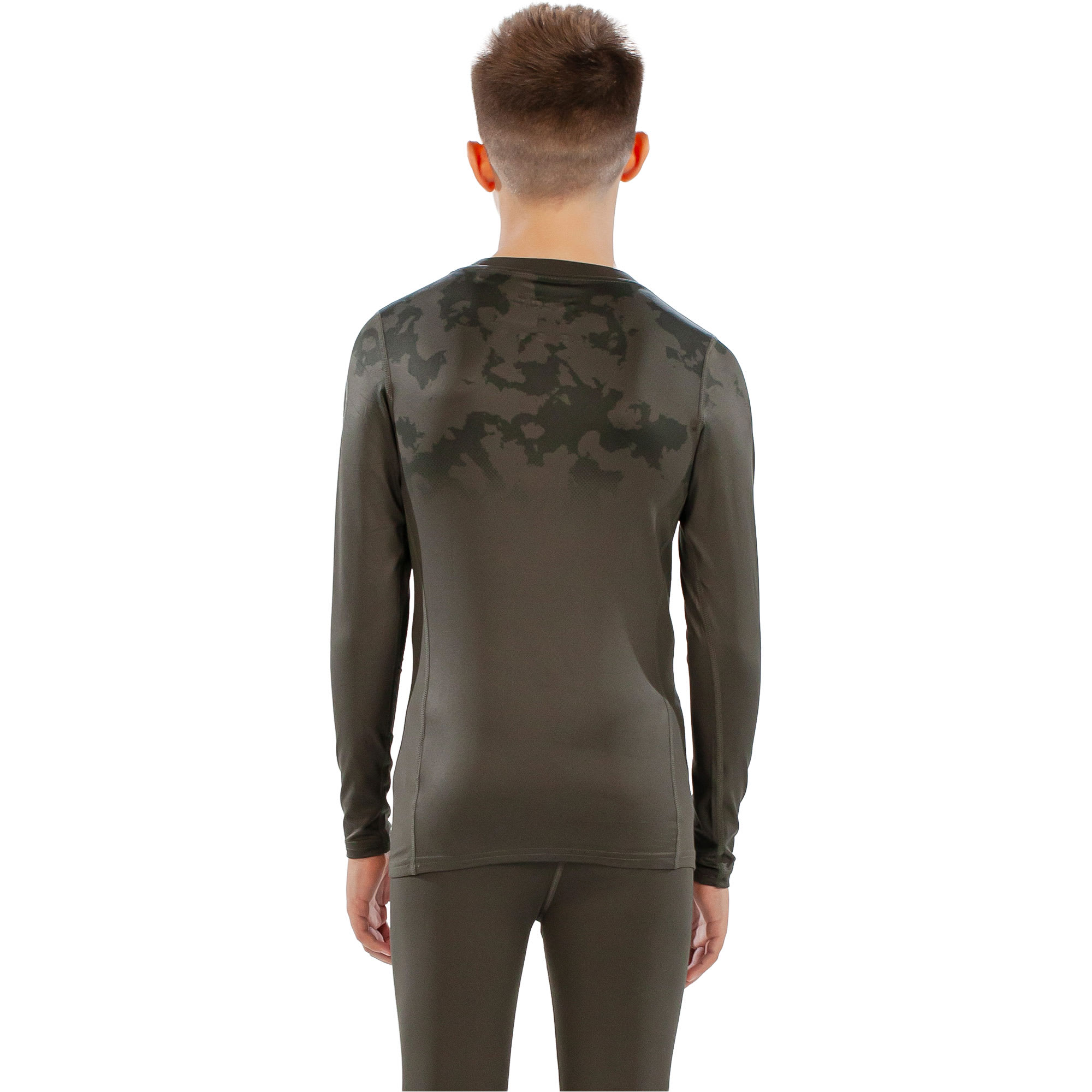 Surfanic Bodyfit Boys Broken Map Crew Neck Kids'; Crew Neck Long Sleeve Base Layer 