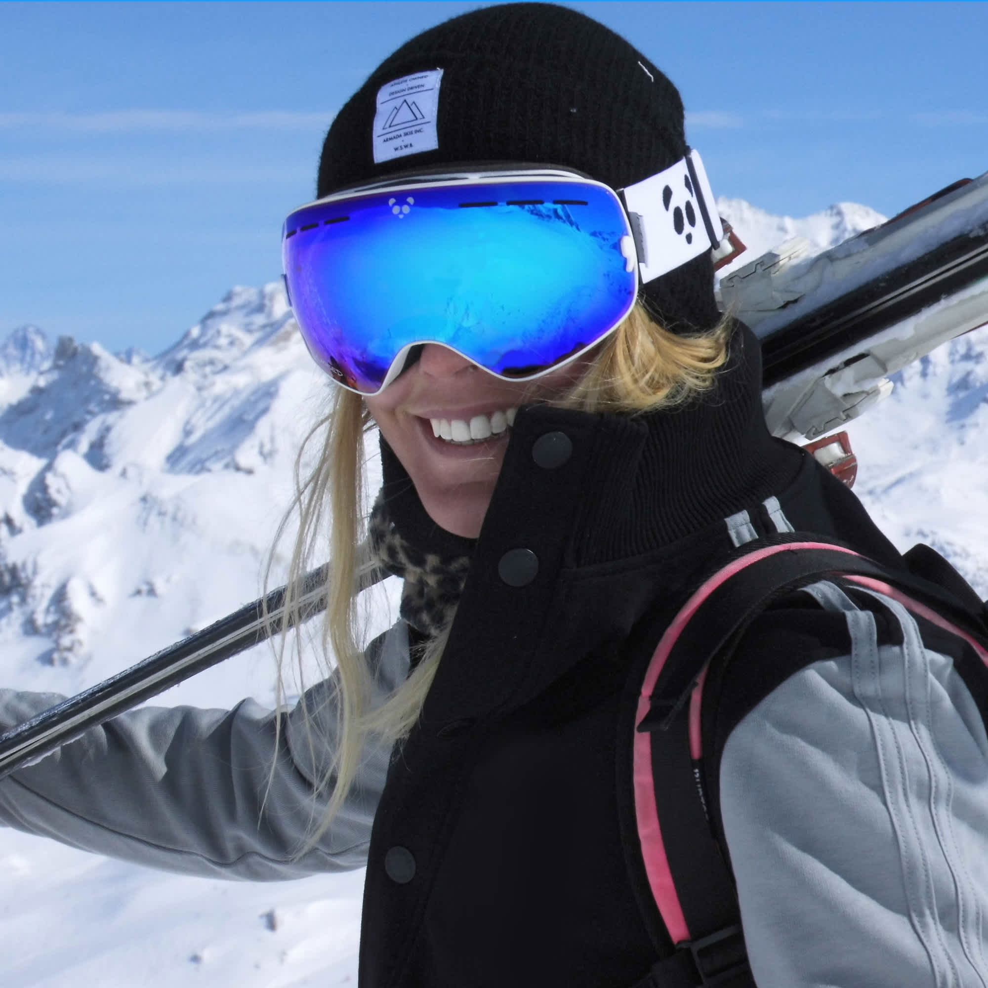 Diablo - White Polarised Ski Goggle + FREE low light lens