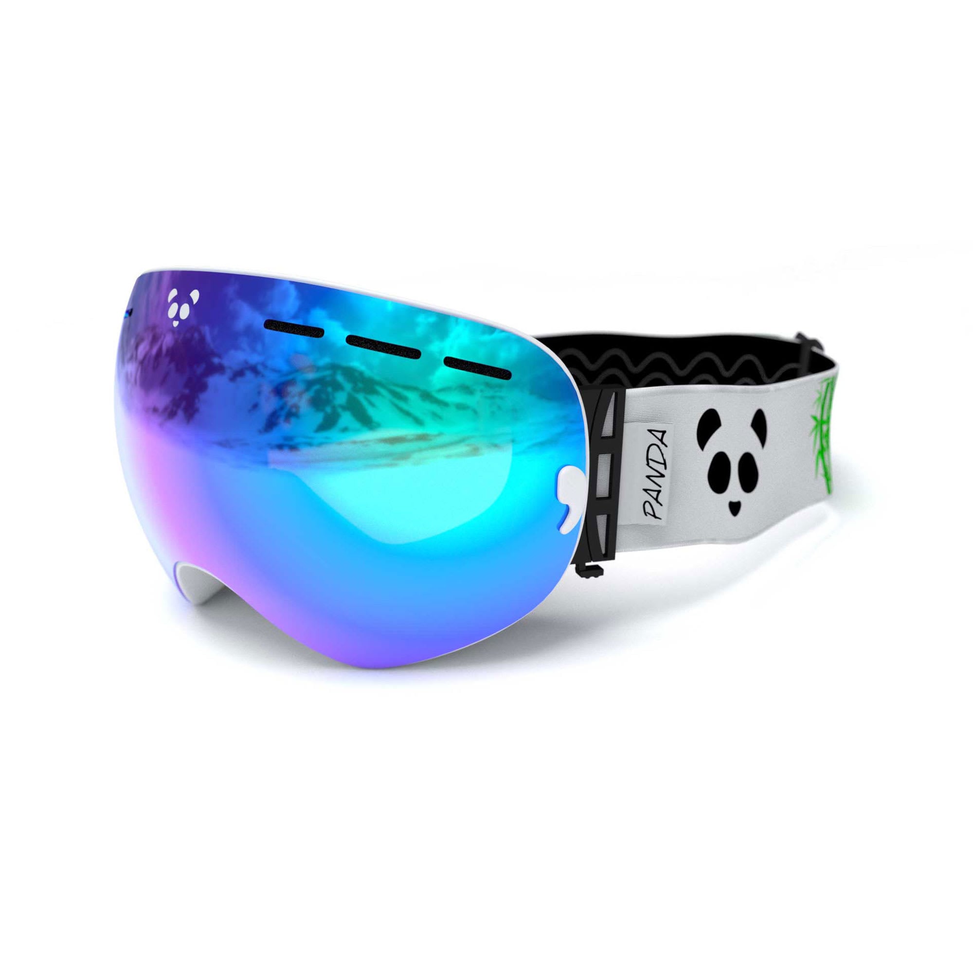 Diablo - White Polarised Ski Goggle + FREE low light lens